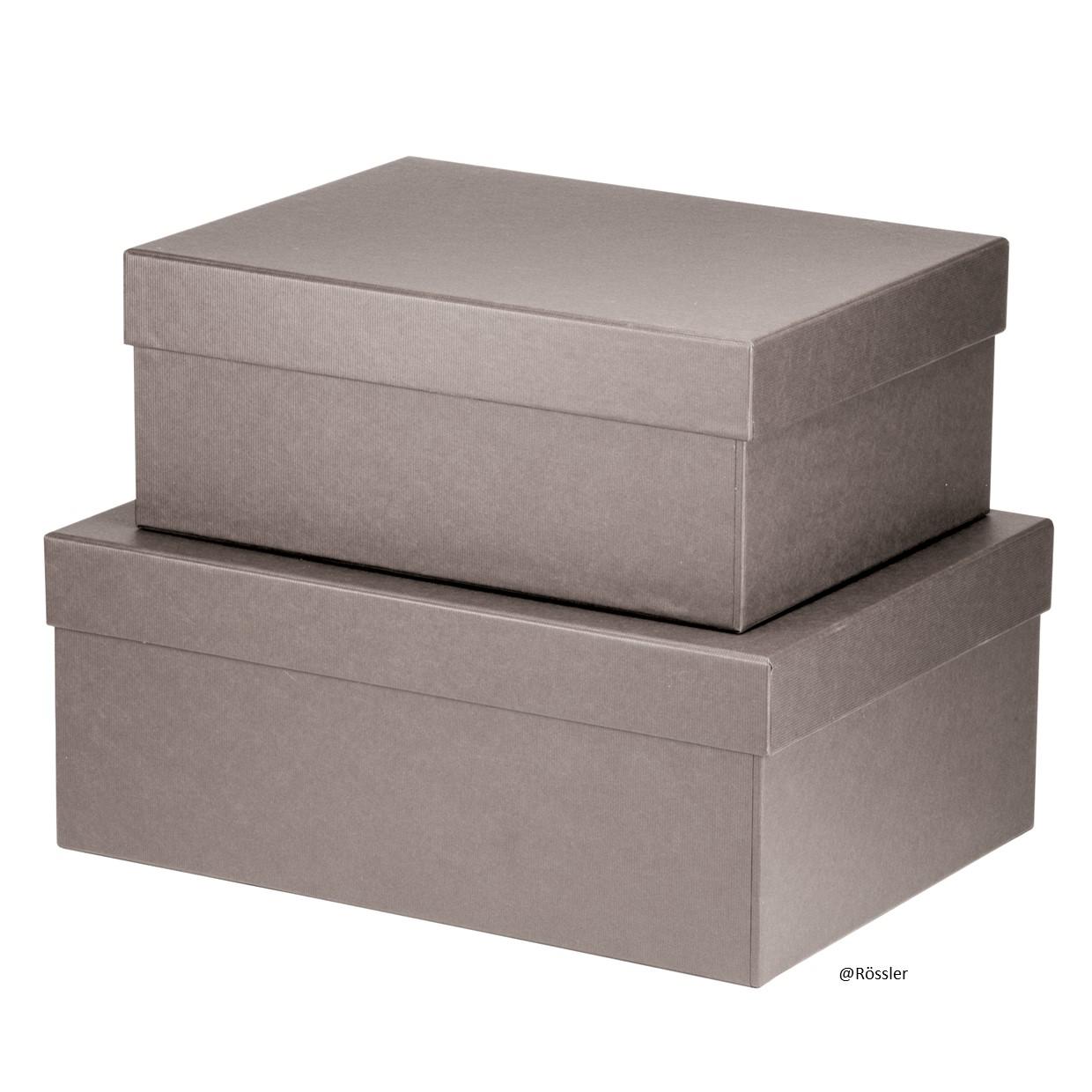 Geschenkschachteln 2er Set Taupe